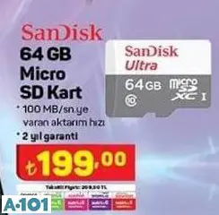 SANDİSK 64 GB MİCRO SD KART